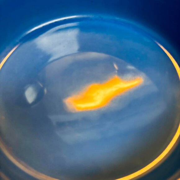 Vintage Mulligan Blue Dog Bowl | Longaberger Pottery Pet Dish | 7.5” Stoneware F - Picture 5 of 6